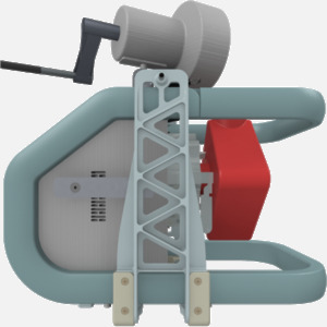 Hillaero CARDIOHELP FAA certified mountable bracket for Air Ambulance Airmed Helicopter or Fixed Wing Aircraft WITH UNITS SIDE